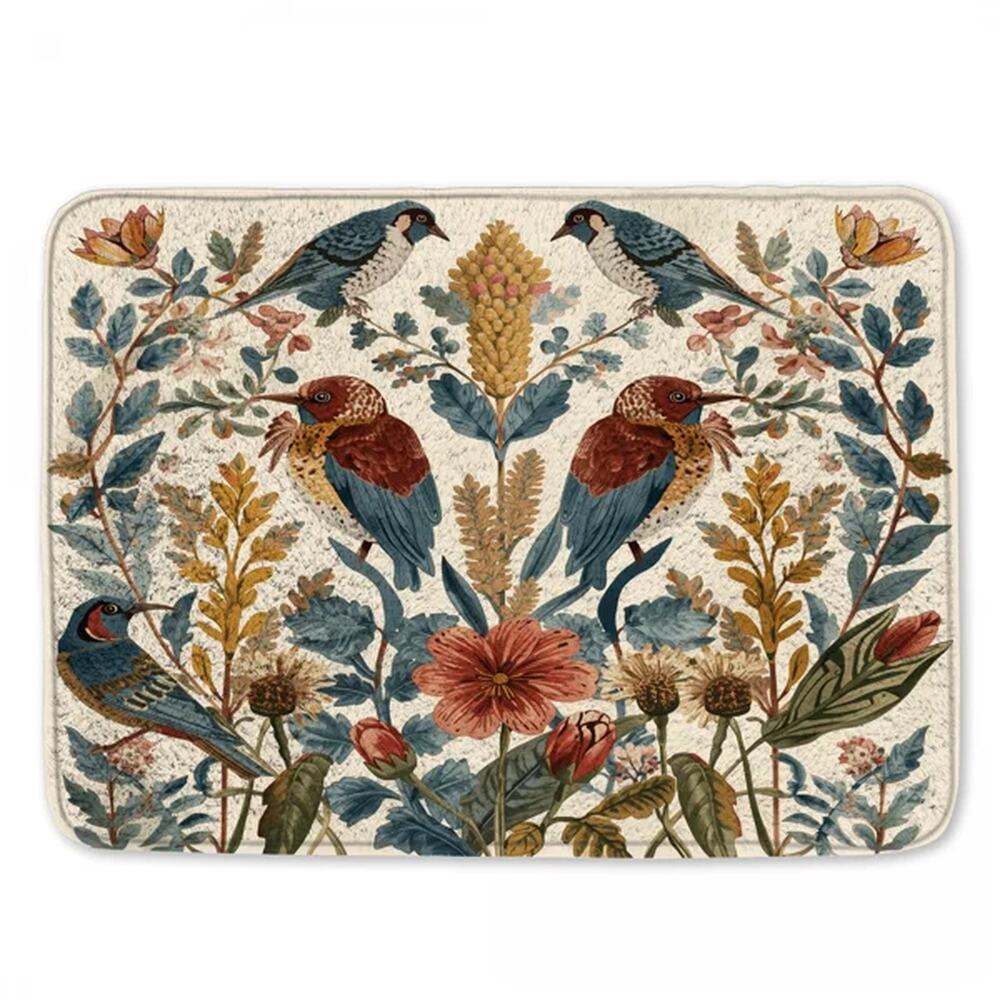 Botanical Bird Bath Mat